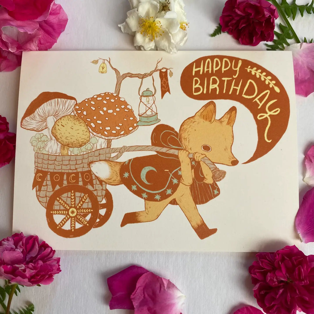 Mushroom Forager Birthday Card