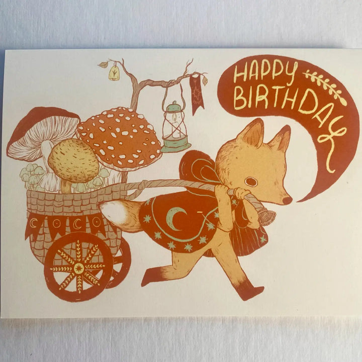 Mushroom Forager Birthday Card