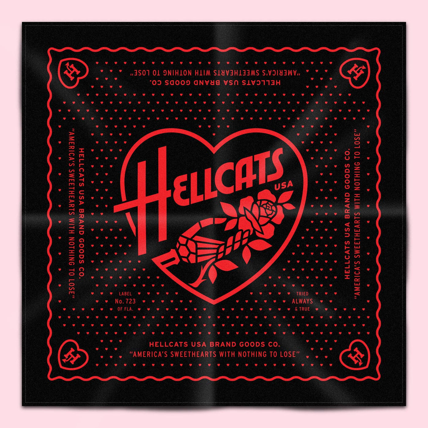 Hellcats Heart Bandana - Red