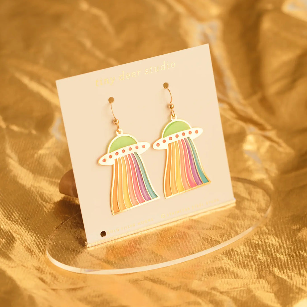 Translucent UFO Earrings