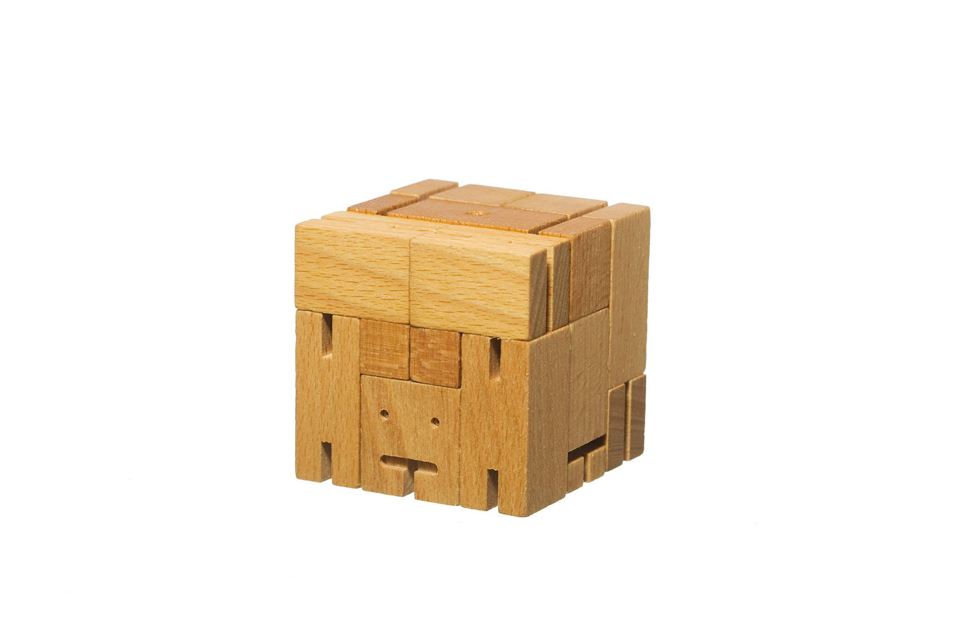Large Cubebot - Natural Wood