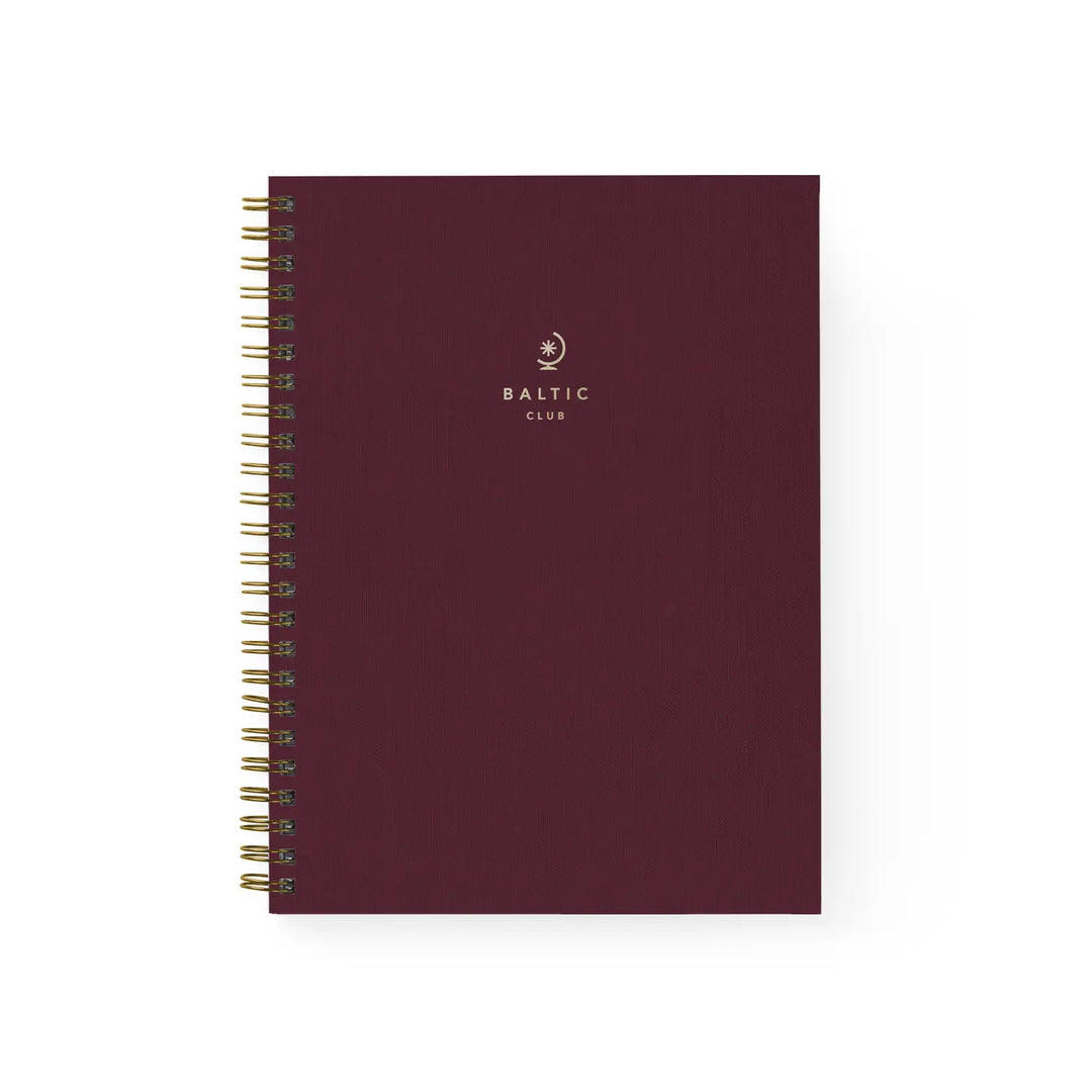 Cloth Spiral Notebook - Small Burgundy