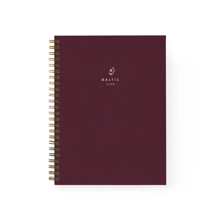 Cloth Spiral Notebook - Small Burgundy