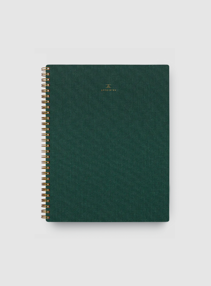 Appointed Lined Notebook - Hunter Green