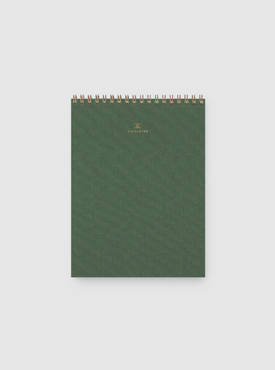 Appointed Top Spiral Office Notepad - Fern Green