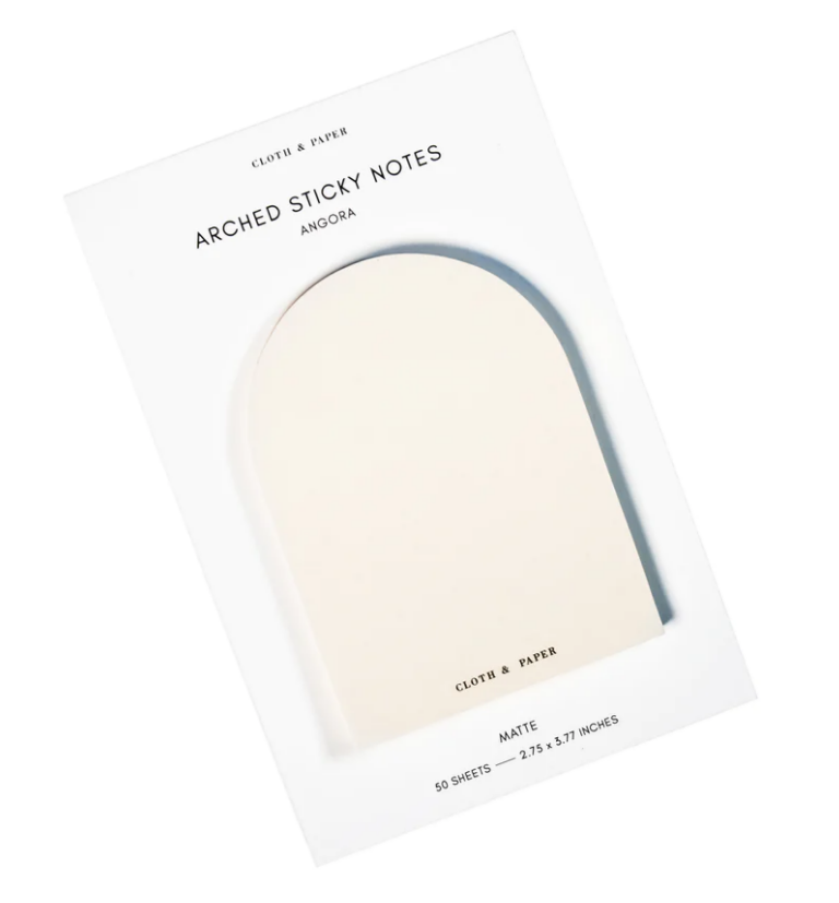 Arched Sticky Notes - Angora