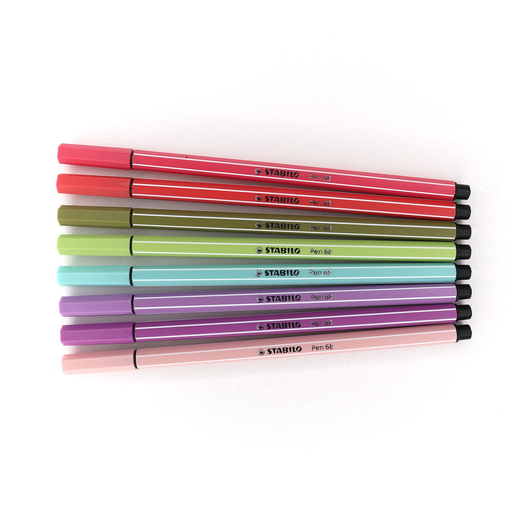 STABILO Pen 68 Set, 8-Colors, Pastel 