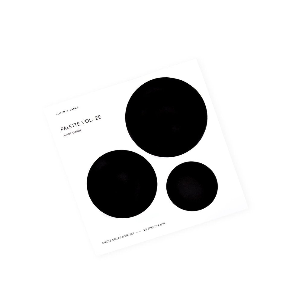 Circle Sticky Note Set - Black
