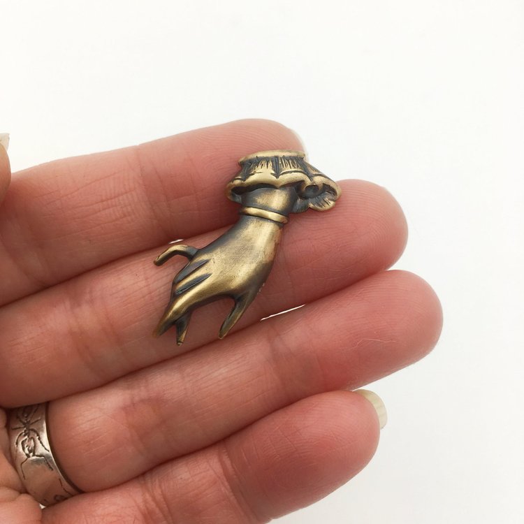 Brass Victorian Hand Pin