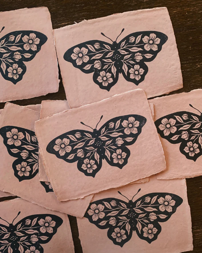 Butterfly Block Print