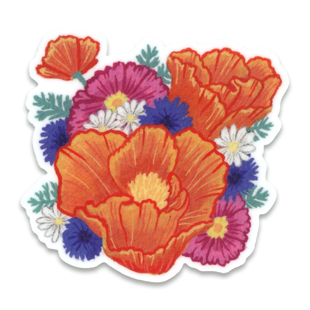 California Poppy Sticker