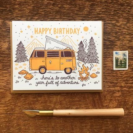 Camper Birthday Card