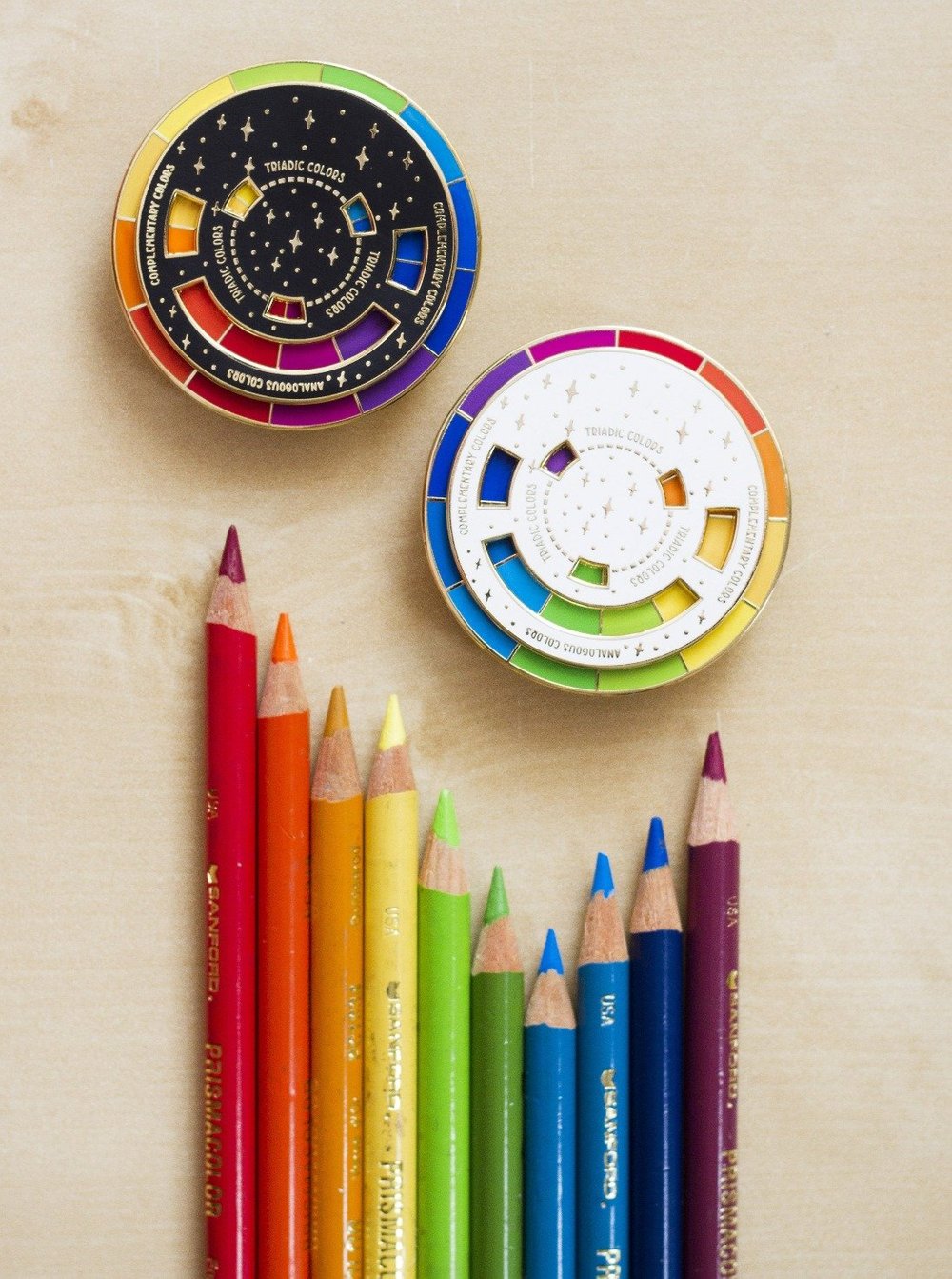 Color Wheel Spinner Pin (interactive)