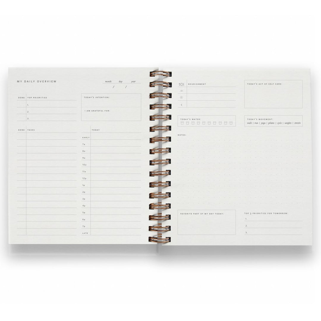 Daily Overview Planner Undated - Chalk White