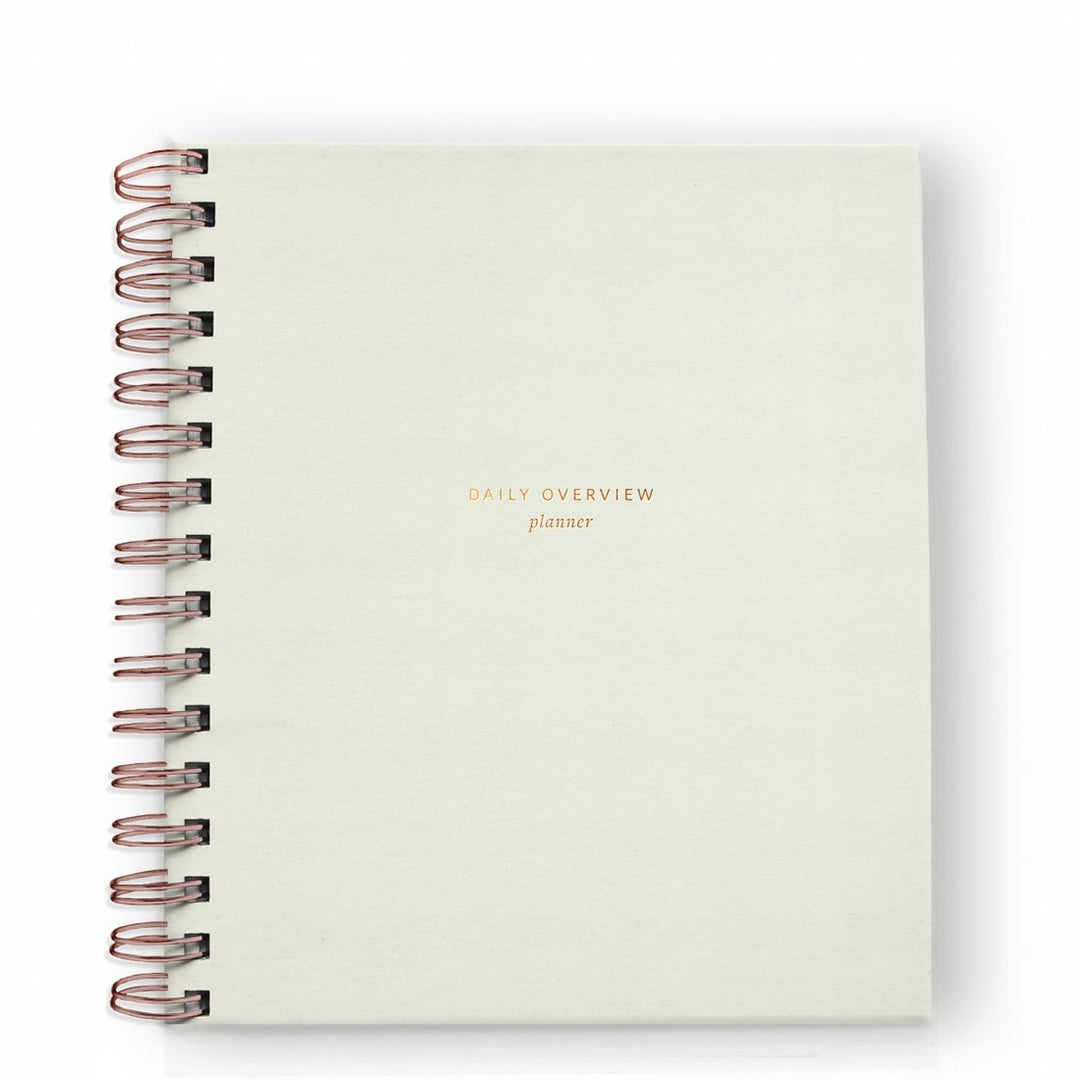 Daily Overview Planner Undated - Chalk White