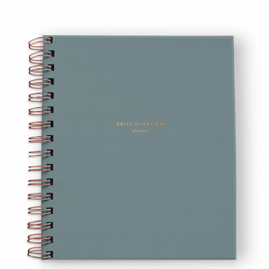 Daily Overview Planner Undated - Steel Blue