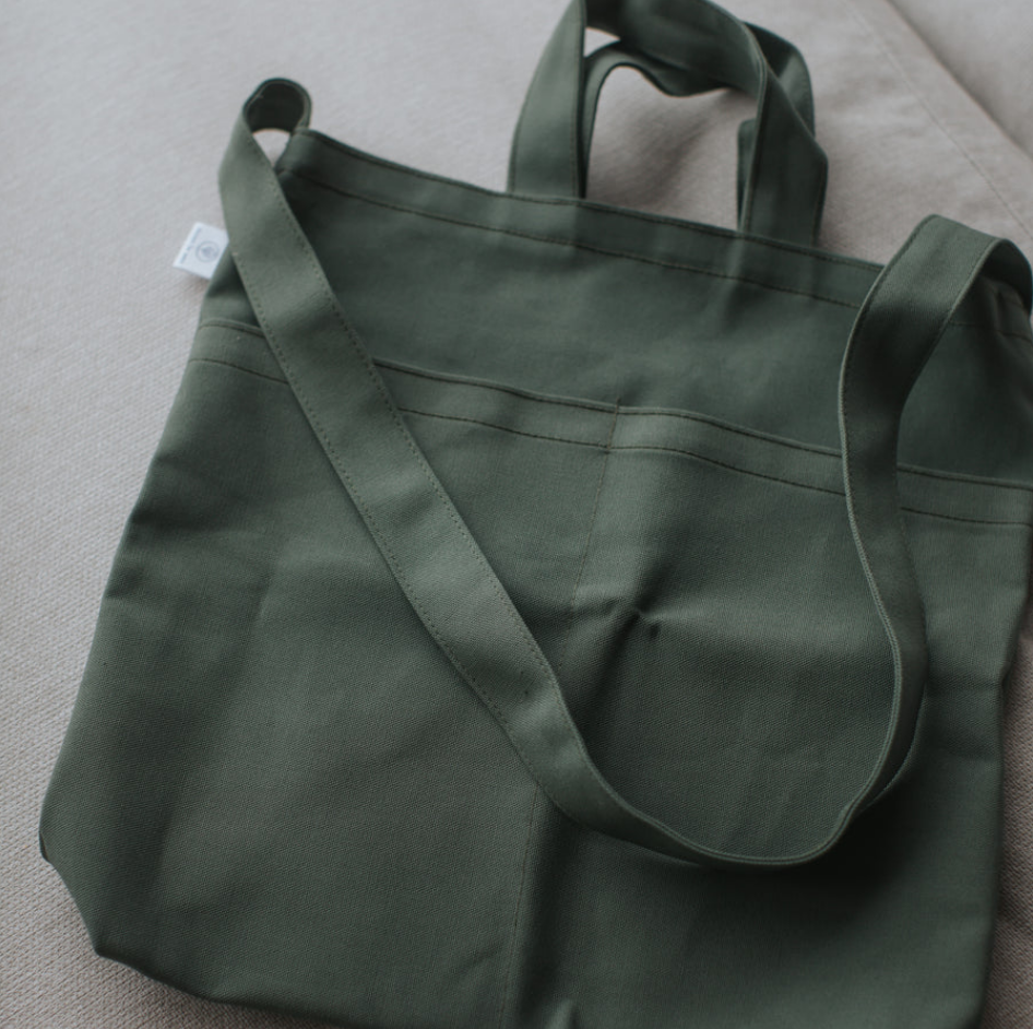 Double Pocket Tote Bag - Nutmeg