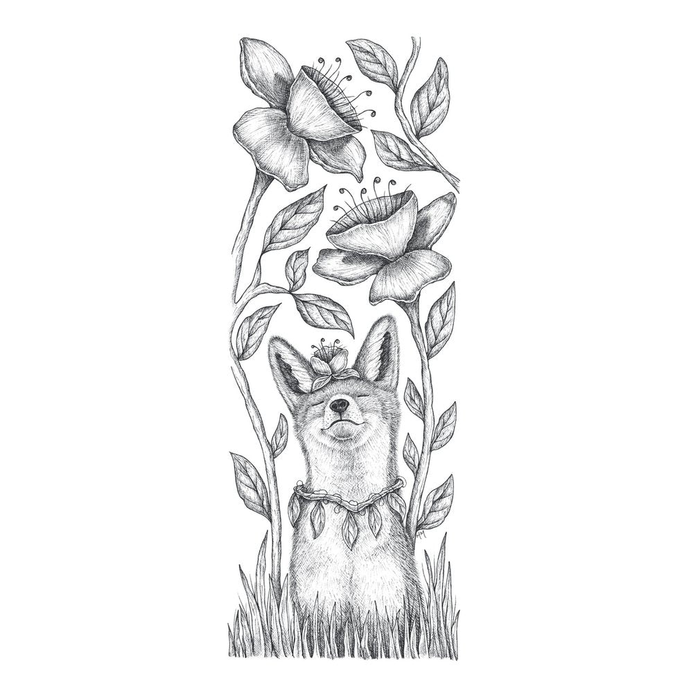 Dreaming of Spring Fox Wooden Bookmark