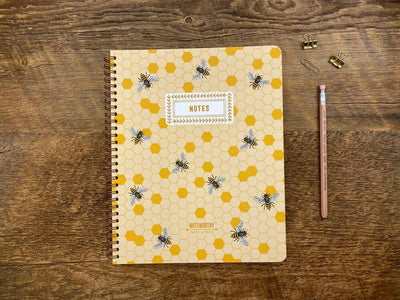 Honey Bee Spiral Notebook