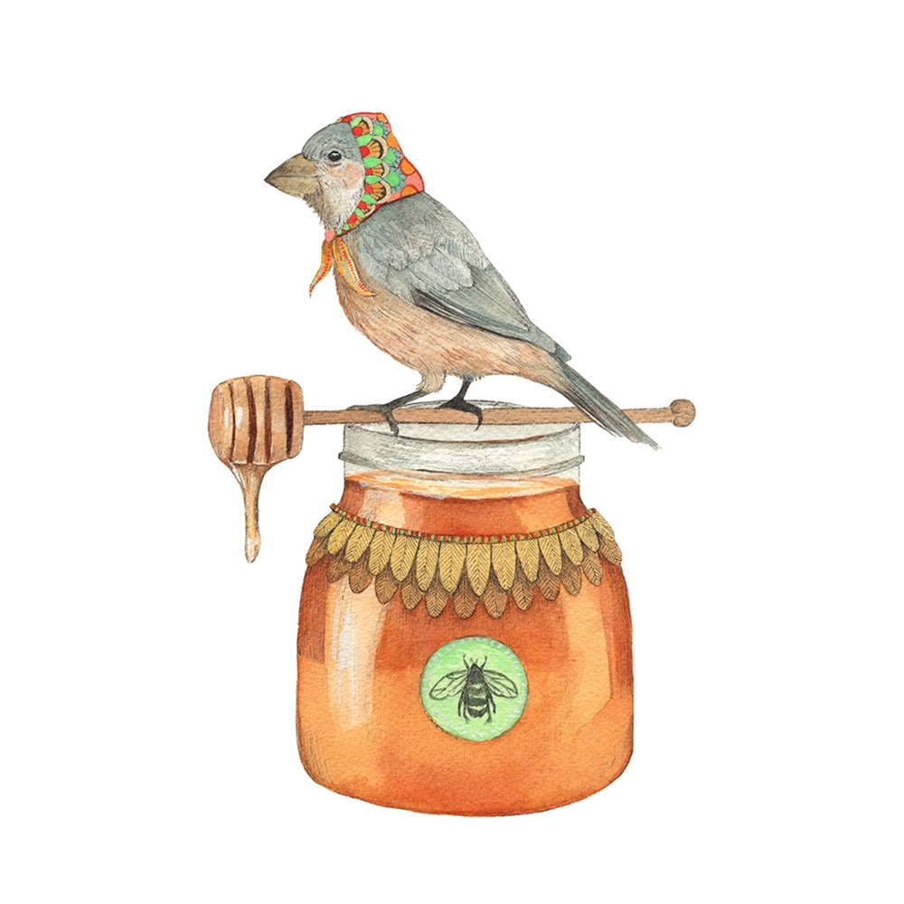 Honey Bird Print