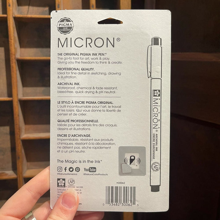 Micron Pens - Black 6 Pack