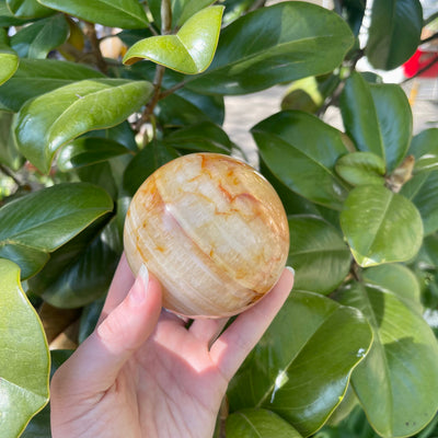 Frozen Inferno Carnelian Sphere