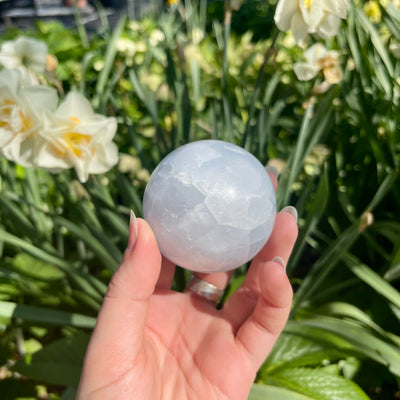 Celestial Blue Calcite Sphere