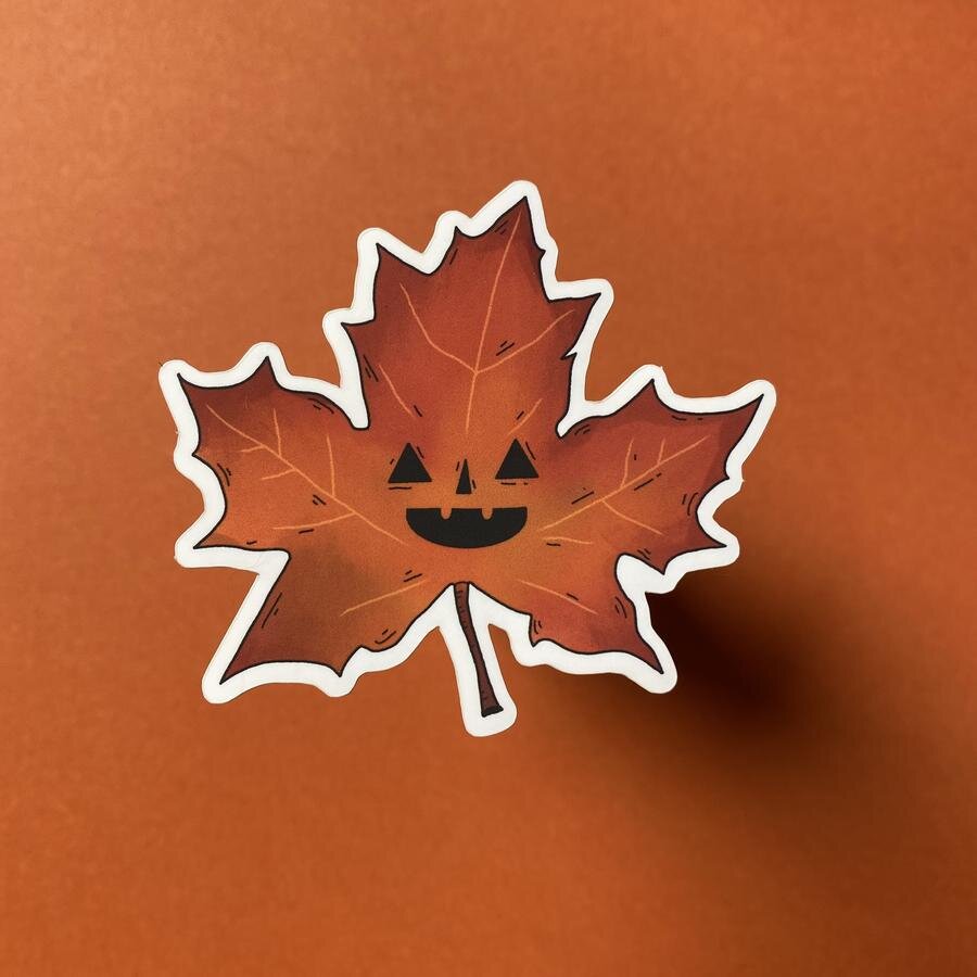 Jack-o'-leaf Sticker