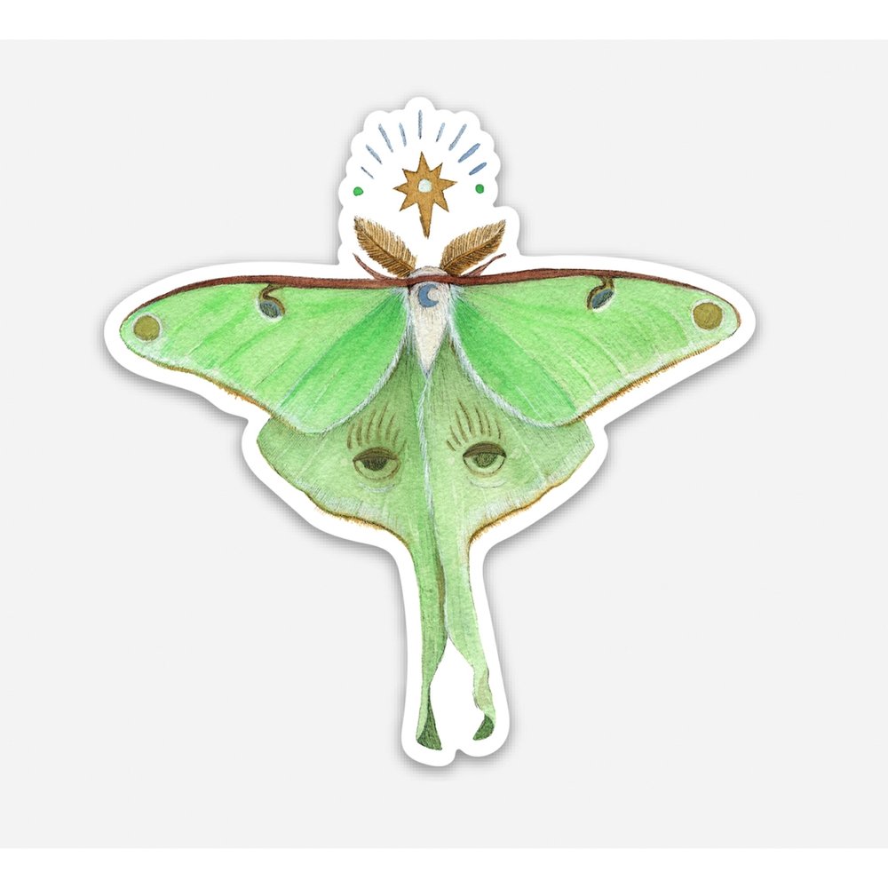 Luna Moth Sticker
