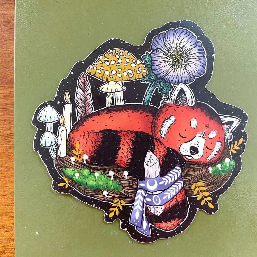 Magical Red Panda Sticker
