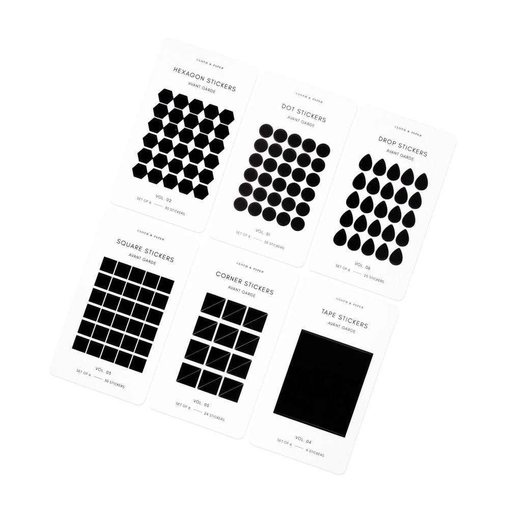 Mini Transparent Shape Sticker Set - Avant Garde