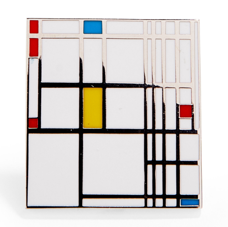 Mondrian Composition Pin