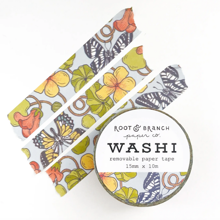 Nasturtium & Swallowtail Washi Tape