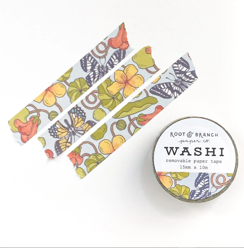 Nasturtium & Swallowtail Washi Tape