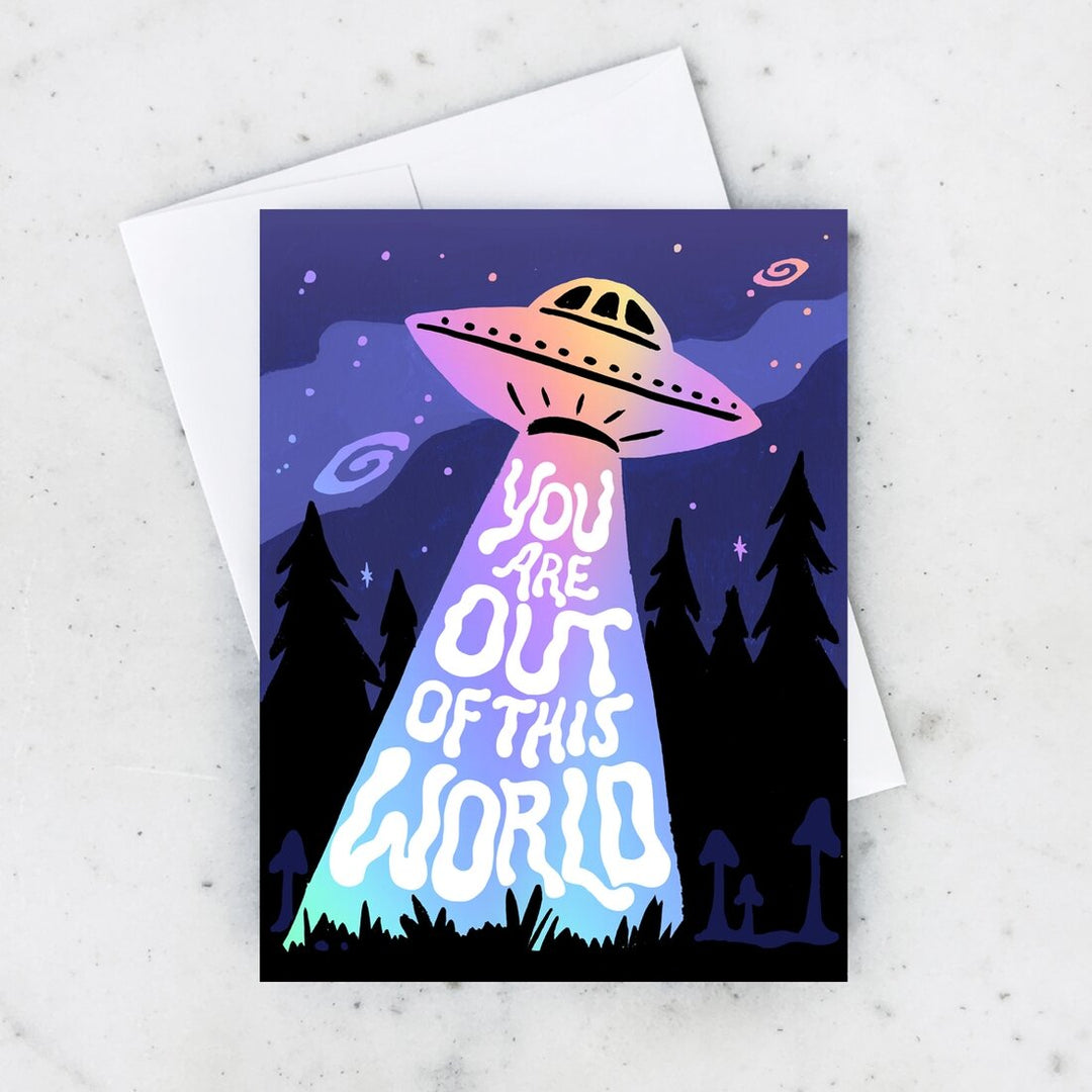 Out of this World Holographic Card