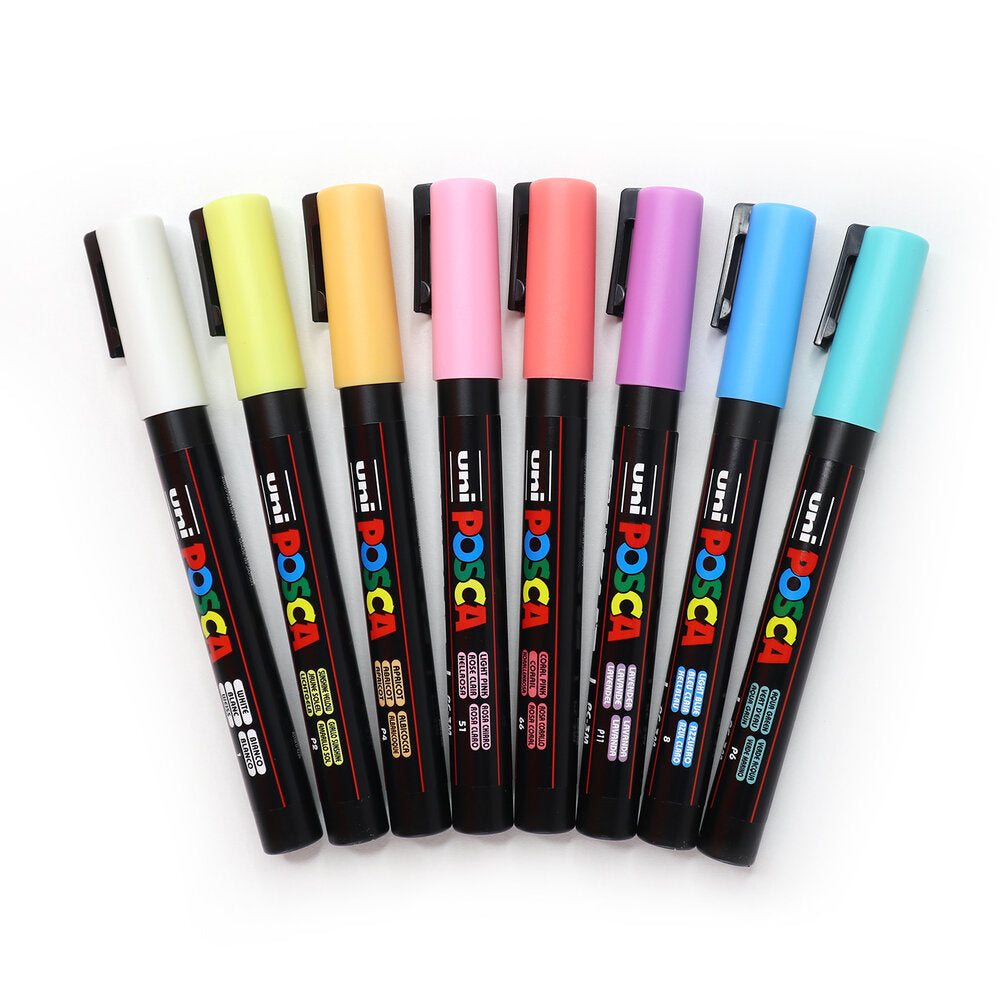 Posca PC-5M Acrylic Paint Marker Pen, The Pastel Favourites Pack, Set of  The 12 Most Popular Pastel Colours,…