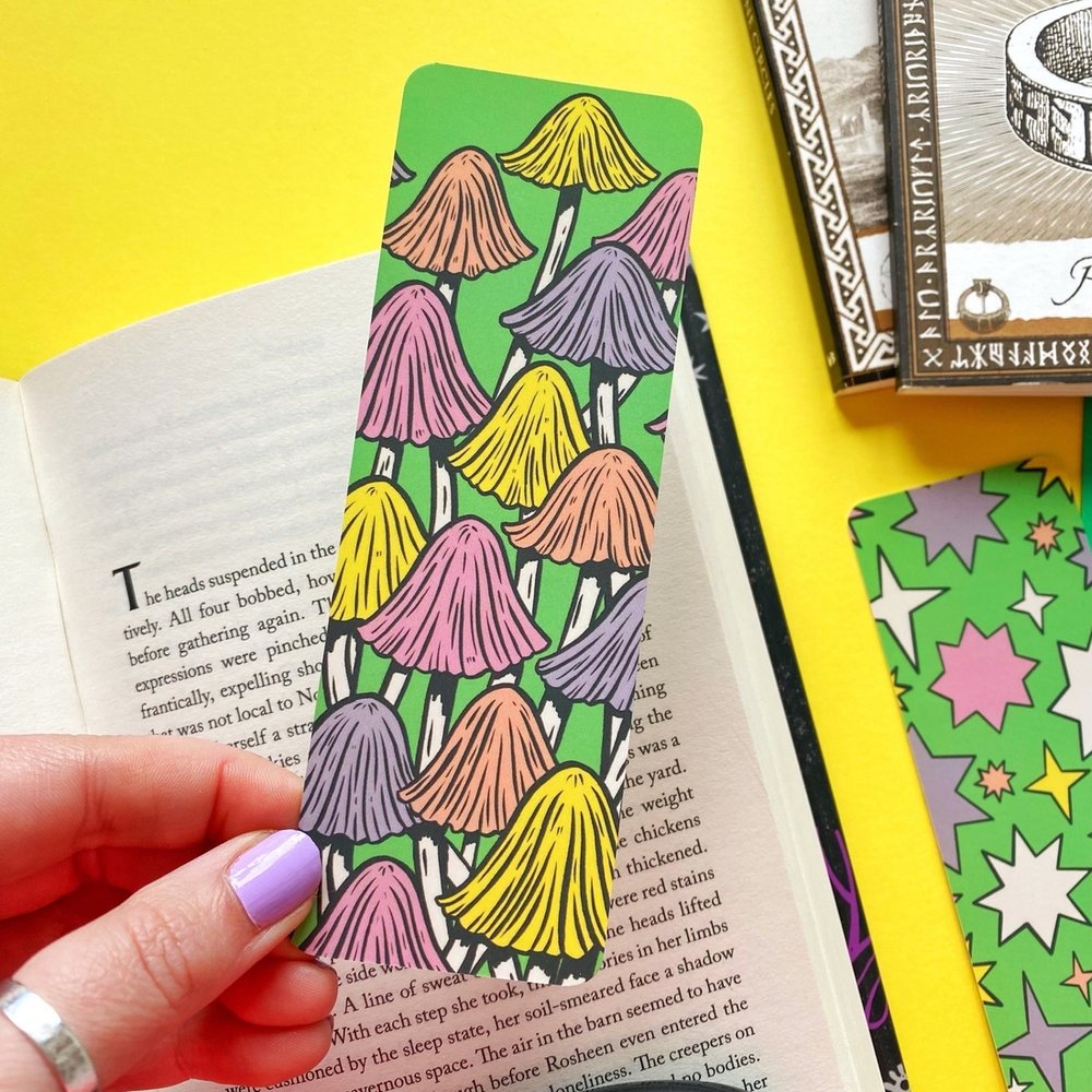 Rainbow Mushrooms Bookmark