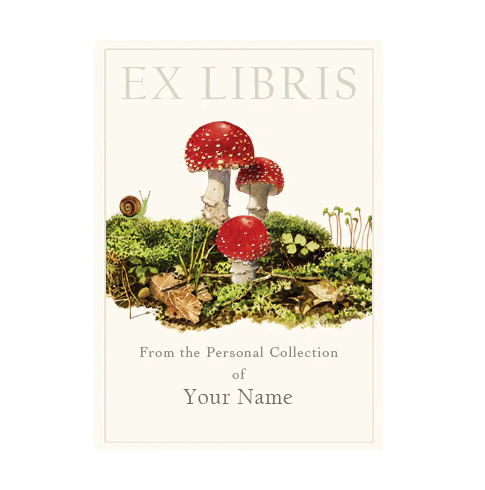 Red Cap Mushroom Bookplates