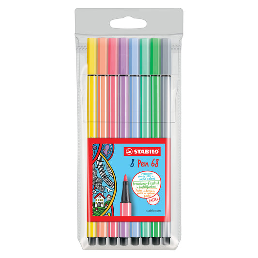 Pastel Stabilo .68 Pen Set (8 pack)