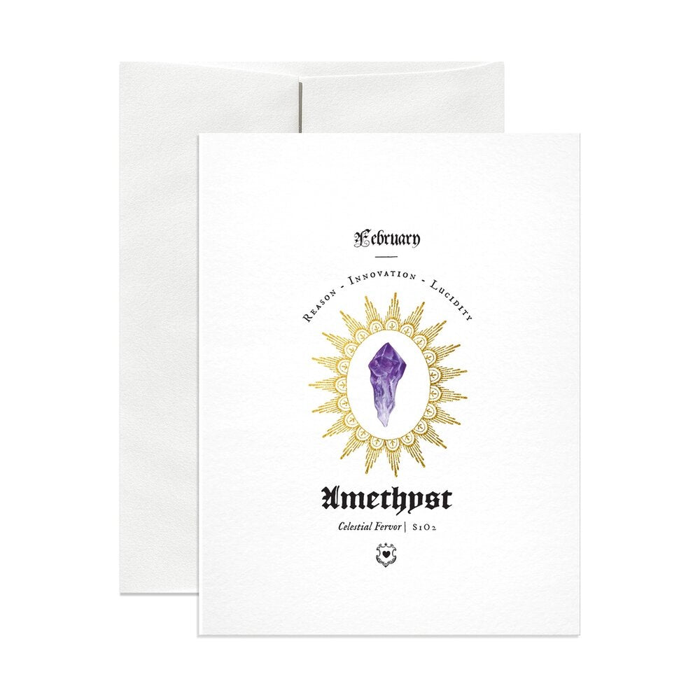 Sacred Birthstone Cards - Amethyst February