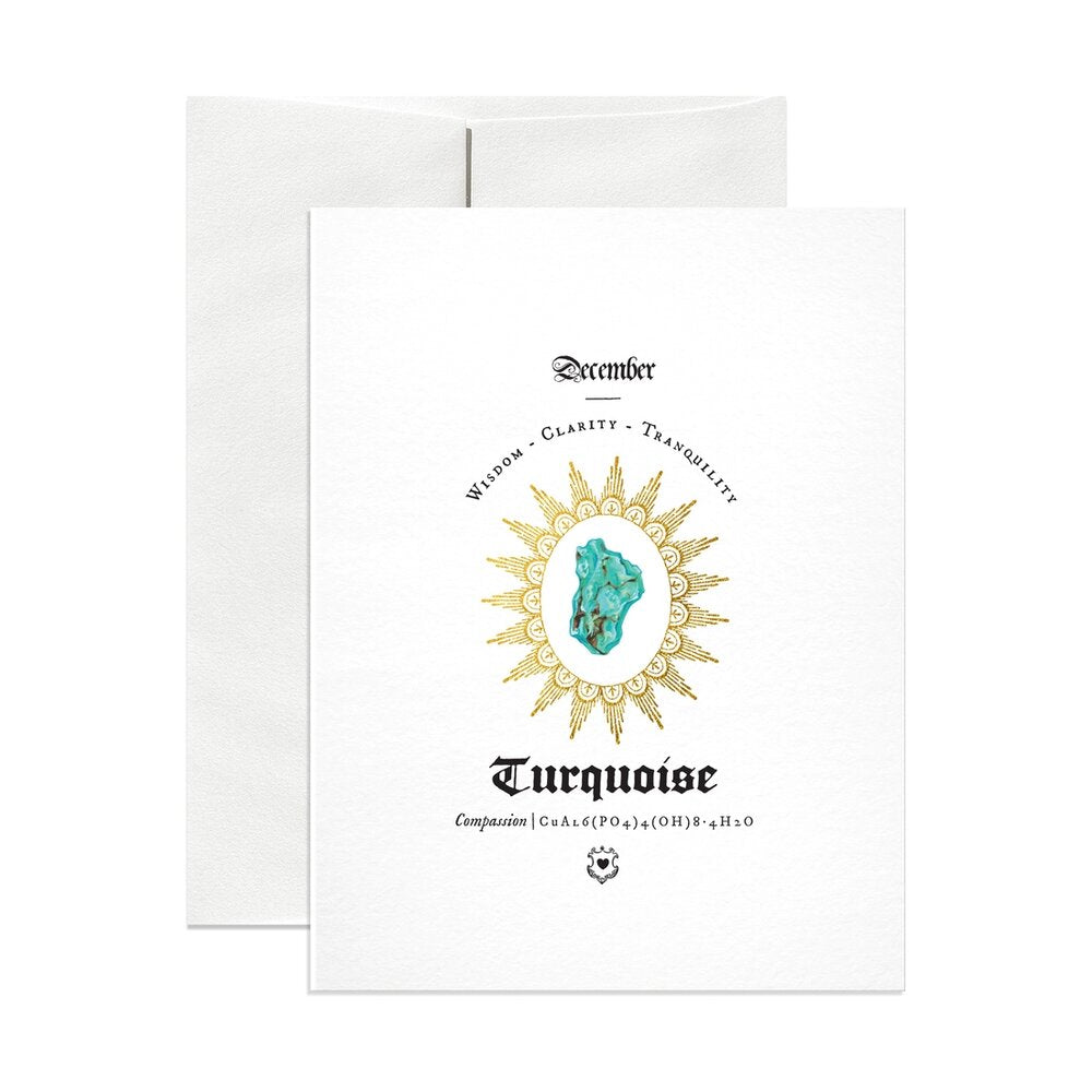 Sacred Birthstone Cards - Turquoise December