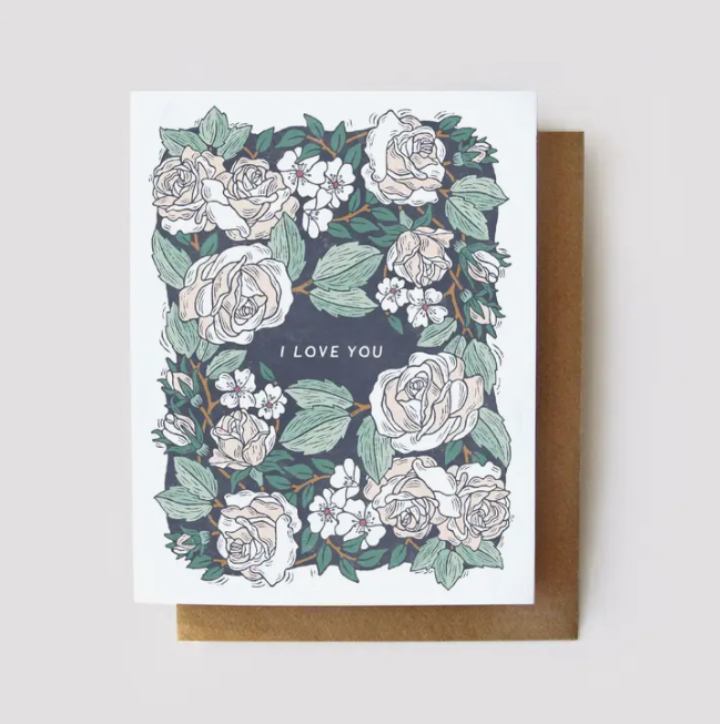 I Love You Rose Garden Card