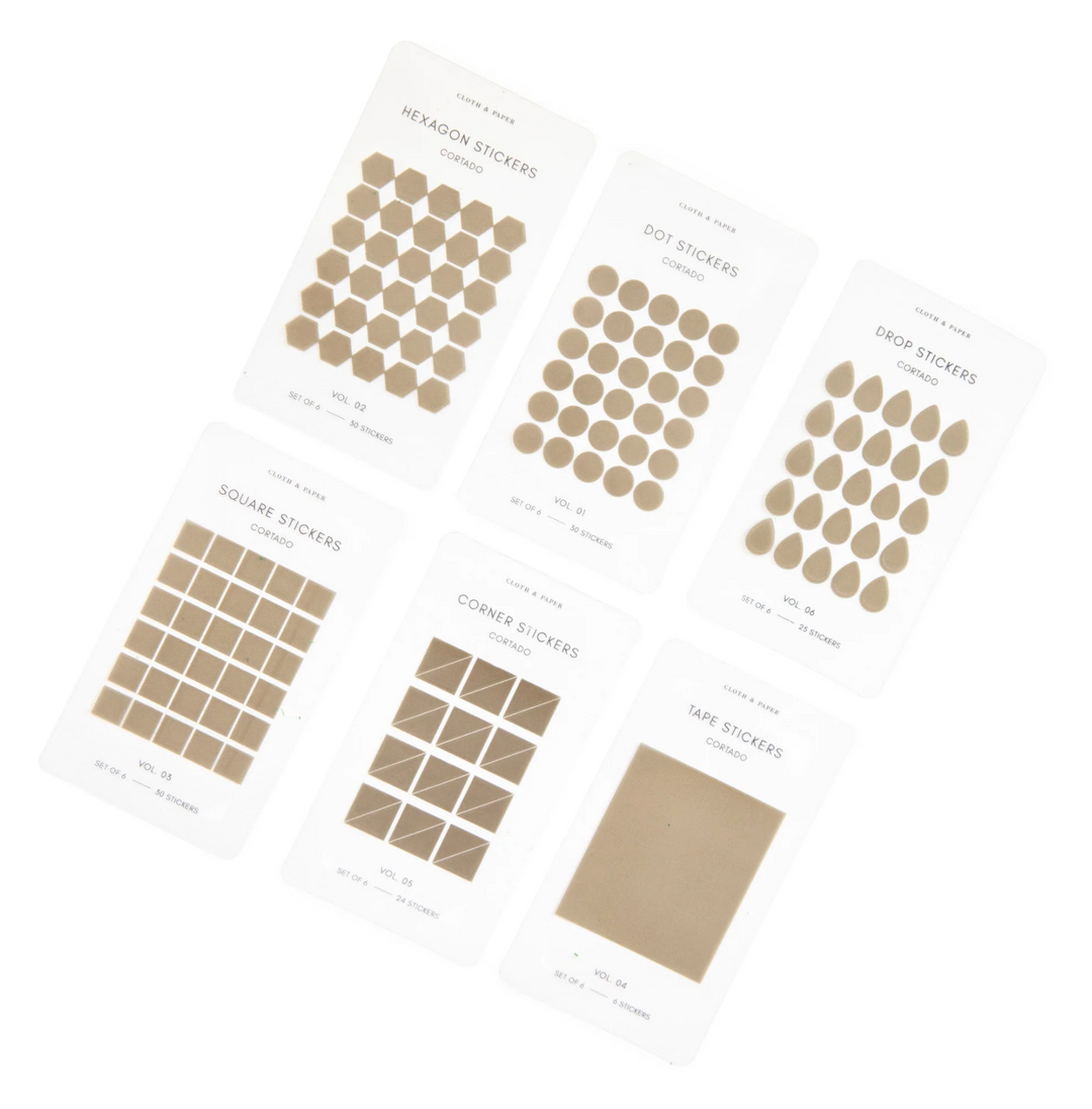 Mini Transparent Shape Sticker Set - Cortado