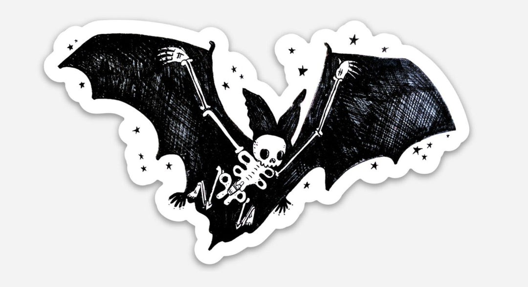 Skeletal Bat Sticker
