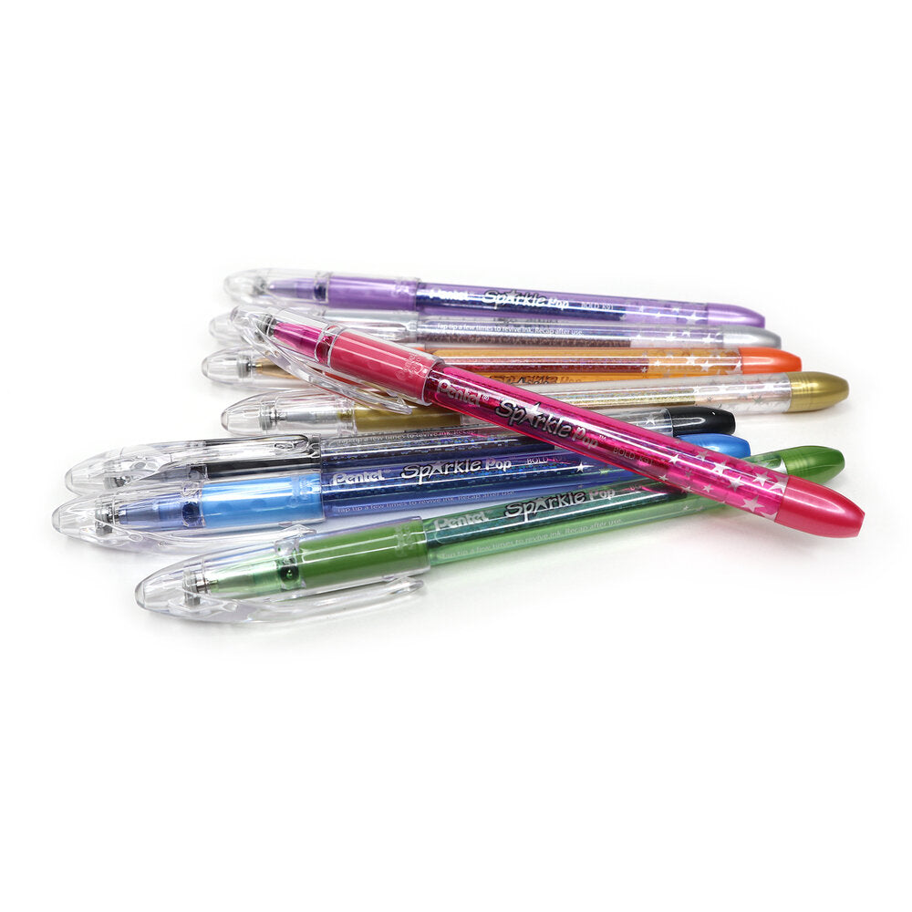 Pentel Sparkle Pop Metallic Gel Pens 