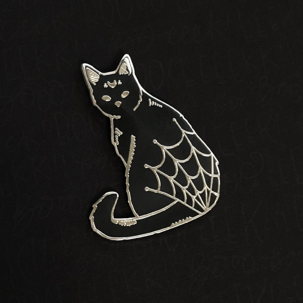 Cobweb Cat Pin