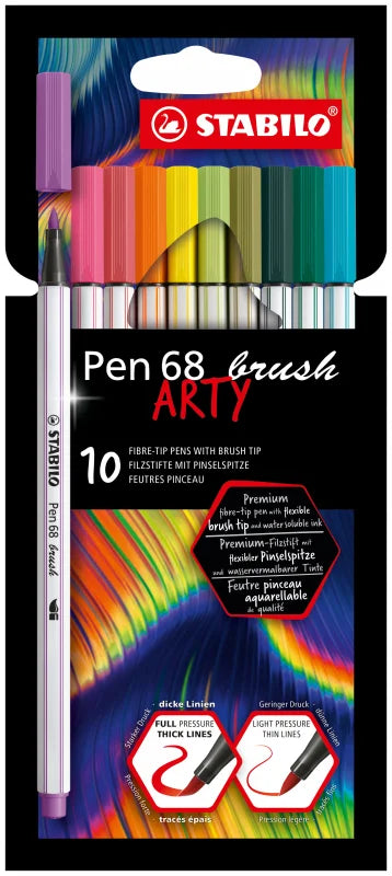 Stabilo 68 Brush Pen Set - 10 Pack