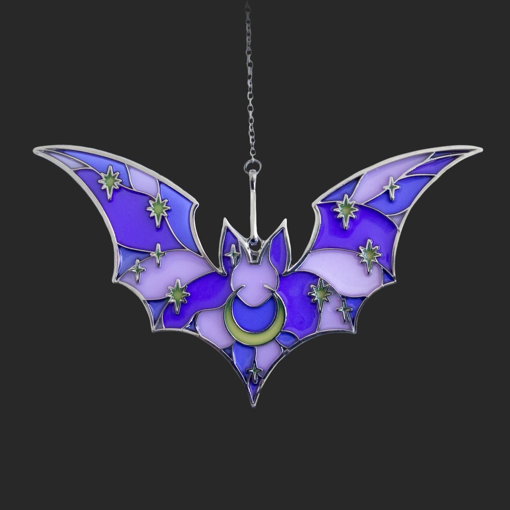 Stained Glass Bat Suncatcher