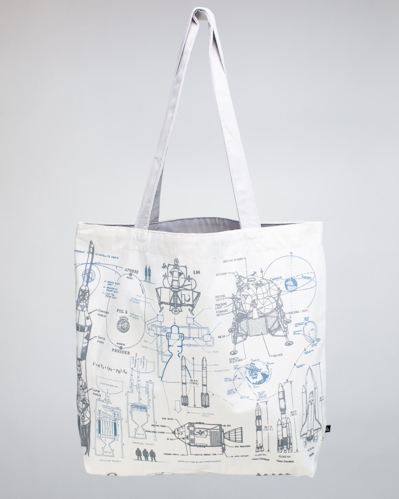 Rocketry Reversible Canvas Tote