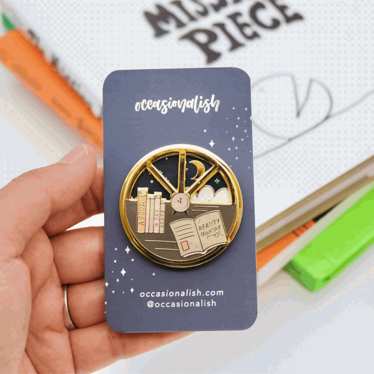 Interactive Time Flies Pin